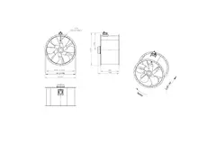 Kanalfläkt axial 1120 mm - AL 1120 D6 02 CFG