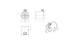 Kanalfläkt, axial 315 mm - AL 315 D4 01 CFG
