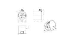 Kanalfläkt 355 mm axial - AL 355 D42U 02 CFG