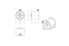 Kanalfläkt axial 500 mm - AL 500 D42U 02 CFG