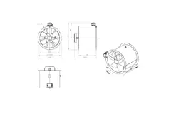 Kanalfläkt axial 500 mm - AL 500 D42U 01 CFG