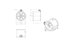 Kanalfläkt axial 500 mm - AL 500 D4 01 CFG