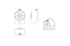 Kanalfläkt axial 710 mm - AL 710 D4 03 CFG