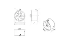 Kanalfläkt axial 710 mm - AL 710 D84U 02 CFG