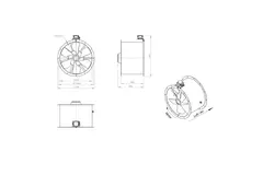 Kanalfläkt axial 630 mm - AL 630 D6 02 CFG