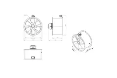 Kanalfläkt axial 710 mm - AL 710 D6 02 CFG
