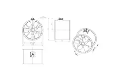 Axial 800 mm kanalfläkt - AL 800 D4 04 CFG