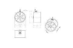 Kanalfläkt axial 900 mm - AL 900 D4 02 CFG