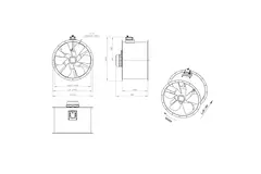 Axial 900 mm kanalfläkt - AL 900 D4 04 CFG