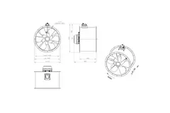 Kanalfläkt axial 900 mm - AL 900 D4 05 CFG