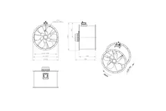 Kanalfläkt axial 900 mm - AL 900 D6 03 CFG