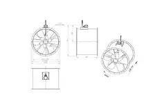 Axial 800 mm kanalfläkt - AL 800 D4 02 CFG
