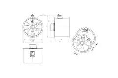 Axial 800 mm kanalfläkt - AL 800 D4 06 CFG