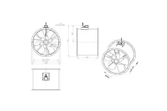 Kanalfläkt axial 800 mm - AL 800 D6 01 CFG