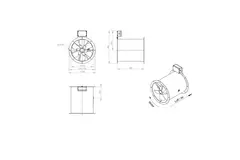 Axial 315 mm rökgasfläkt med kanal F400 - AL 315 D2 F4 01 CFG