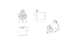 Axial 315 mm rökgasfläkt med kanal F400 - AL 315 D42U F4 02 CFG
