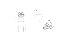 Axial 315 mm rökgasfläkt med kanal F300- AL 315 D42U F3 02 CFG