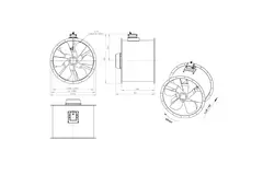 Kanalfläkt axial 800 mm - AL 800 D84U 02 CFG