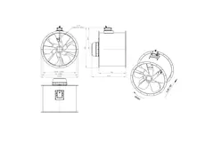 Kanalfläkt axial 800 mm - AL 800 D84U 03 CFG