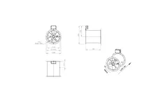 Axial 315 mm rökgasfläkt med kanal F300- AL 315 D42U F3 01 CFG