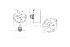Kanalfläkt axial 710 mm rökgas F300- AL 710 D84U F3 01 CFG
