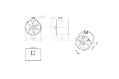Axial 800 mm kanalfläkt rökgas F300- AL 800 D84U F3 02 CFG