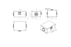 Rörfläkt 250 mm isolerad energieffektiv - EM DUO 250 EC K 02