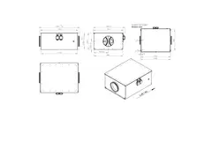 Rörfläkt 280 mm isolerad energieffektiv - EM DUO 280 EC K 01