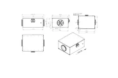 Rörfläkt 355 mm isolerad energieffektiv - EM DUO 355 EC K 01
