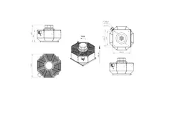 Takfläkt vertikal metall - DVL 500 D4 RK 02