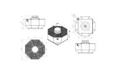 Takfläkt vertikal metall - DVL 710 D6 RK 01