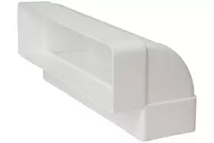Rektangulär böj av plast vertikal 90° Ø 125 mm - 220x90 mm KLV9-90
