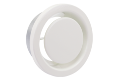 Ventilationsventil 125 mm med metallfjädrar - EAV-C125 RAL9010