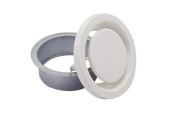Ventilationsavgasventil 160 mm med metallfjädrar - EAV-C160 RAL9010