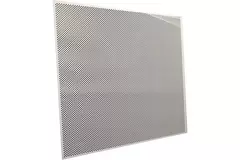 Perforerad takplatta 600 x 600 mm för infällning i systemtak - RAL9010