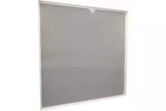Perforerad takplatta 600 x 600 mm för infällning i systemtak - RAL9010