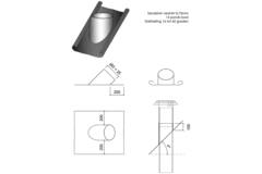 Thermoduct blyplatta diameter 355 mm - 45 grader
