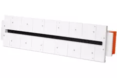 Ergovent ramlös slitsdiffusor 600 mm med anslutningsdiameter 75 mm - profil (vertikal)