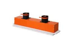 Ergovent ramlös slitsdiffusor 600 mm med anslutningsdiameter 75 mm - profil (vertikal)
