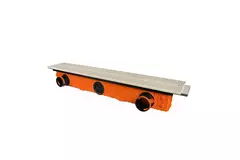 Ergovent ramlös spaltdiffusor 1050 mm med anslutningsdiameter 90 mm - modulär - 1 slits