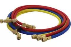Slangset 1,5M R410A med mätventil och schrader-tätning 5/16
