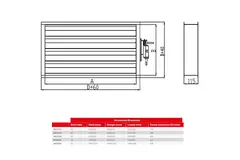 Maxivent spjäll med ställdon för M4523 horisontell lågprofil höger - DAR