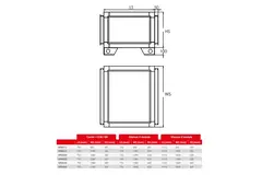 Maxivent ljuddämpare 600 mm för MR4565 horisontell - SL1