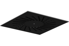 Virveldon stål med justerbara deflektorer - 400x400 mm - RAL 9005