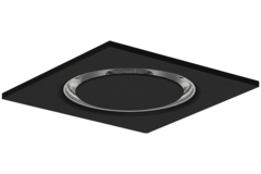 Takluftdon stål runt luftutlopp för till- och frånluft 595x595 mm - 160 mm - RAL 9005