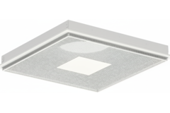 Perforerat takdon för till- och frånluft 595x595 mm - 250 mm - RAL 9010