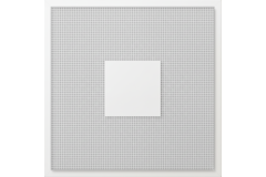 Perforerat takdon för till- och frånluft 595x595 mm - 125 mm - RAL 9016