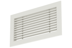 Stånggaller i aluminium - med friktionsfjädrar - 300x100 mm - RAL 9010