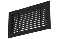 Stånggaller i aluminium - med friktionsfjädrar - 300x100 mm - RAL 9005