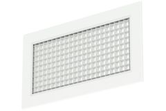 Vägggaller av aluminium med fast galler - med friktionsfjädrar - 500x200 mm - RAL 9016